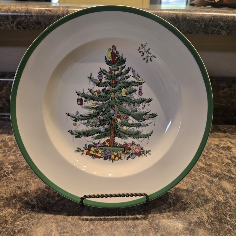 Spode Christmas Tree Dinner Plate 10 3/4" Made In England